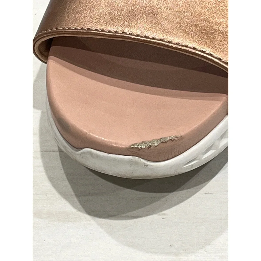Fiesta Platform Sandals Rose Gold Straps‎ White Sole Women's Size 8M